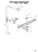 UPPER WASH AND RINSE Diagram and Parts List for GU2300XTKQ0  Whirlpool Dishwasher