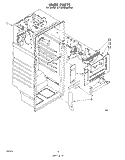 LINER Diagram and Parts List for ET16XKXMWR0  Whirlpool Refrigerator