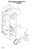 REFRIGERATOR LINER PARTS Diagram and Parts List for 7GS5FHAXTA01  Whirlpool Refrigerator