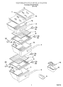 REFRIGERATOR SHELF Diagram and Parts List for 4YED22PQFN03  Whirlpool Refrigerator