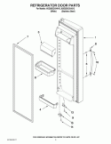 REFRIGERATOR DOOR PARTS Diagram and Parts List for 6GD25DCXHS12  Whirlpool Refrigerator