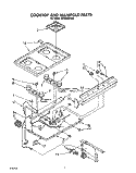 COOKTOP AND MANIFOLD, LIT/OPTIONAL Diagram and Parts List for SF3040SRW6  Whirlpool Range