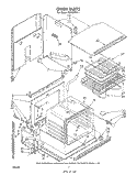 OVEN Diagram and Parts List for RB220PXV1  Whirlpool Wall Oven