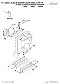 DOOR AND PANEL PARTS Diagram and Parts List for KUDT03FTBL2  KitchenAid Dishwasher