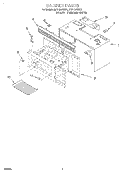 CABINET Diagram and Parts List for MH7135XEQ1  Whirlpool Microwave