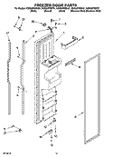 FREEZER DOOR PARTS Diagram and Parts List for KSRI22FNBL01  KitchenAid Refrigerator