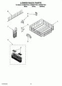 LOWER RACK PARTS Diagram and Parts List for KUDM03FTBL3  KitchenAid Dishwasher