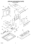 AIR FLOW AND CONTROL PARTS Diagram and Parts List for ACQ122XH1  Whirlpool Air Conditioner