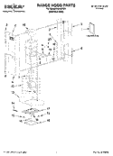 RANGE HOOD PARTS Diagram and Parts List for IH8432RS0  Whirlpool Range Hood