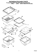 REFRIGERATOR SHELF PARTS Diagram and Parts List for GS5SHAXSA00  Whirlpool Refrigerator