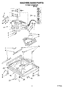 MACHINE BASE Diagram and Parts List for KAWS855JE3  KitchenAid Washer