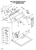 TOP AND CONSOLE PARTS Diagram and Parts List for WED5600SQ0  Whirlpool Dryer