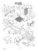 UNIT Diagram and Parts List for 3XART745GW02  Whirlpool Refrigerator
