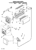 ICEMAKER PARTS Diagram and Parts List for GR9FHMXVB00  Whirlpool Refrigerator