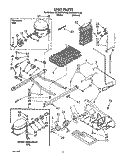 UNIT Diagram and Parts List for RS22ARXXW00  Roper Refrigerator