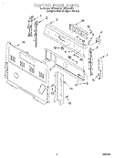 CONTROL PANEL Diagram and Parts List for CES366HZ1  Whirlpool Range