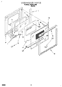 OVEN DOOR Diagram and Parts List for RB100PXYB5  Whirlpool Wall Oven