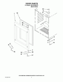 DOOR PARTS Diagram and Parts List for KBCO24RSBX02  KitchenAid Wine and Beverage Cooler