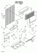 UNIT PARTS Diagram and Parts List for ET5WSEXVQ00  Whirlpool Refrigerator