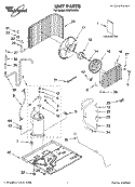UNIT PARTS Diagram and Parts List for ACQ184XR1  Whirlpool Air Conditioner