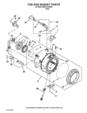 TUB AND BASKET PARTS Diagram and Parts List for BNQ11CVANA0  Whirlpool Washer