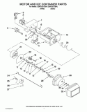 MOTOR AND ICE CONTAINER PARTS Diagram and Parts List for ED5KVEXVQ04  Whirlpool Refrigerator
