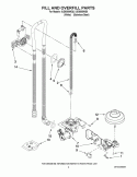 FILL AND OVERFILL PARTS Diagram and Parts List for IUD8000WQ0  Whirlpool Dishwasher
