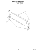 BACKGUARD PARTS Diagram and Parts List for TGP305RV0  Estate Range