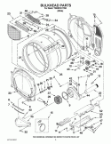 BULKHEAD PARTS Diagram and Parts List for YWED9151YW0  Whirlpool Dryer