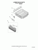 LOWER RACK PARTS Diagram and Parts List for KUDL03FVSS4  KitchenAid Dishwasher
