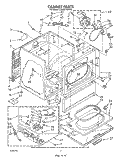 CABINET Diagram and Parts List for LG9681XWW0  Whirlpool Dryer