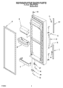 REFRIGERATOR DOOR PARTS Diagram and Parts List for 7SS25HFXMS00  Whirlpool Refrigerator