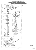 GEARCASE Diagram and Parts List for 8LSC6244BG0  Whirlpool Washer