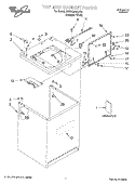 Part Location Diagram of 8271378 Whirlpool Top Panel - White