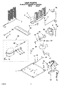UNIT PARTS, OPTIONAL PARTS Diagram and Parts List for RT18AKXKQ04  Roper Refrigerator