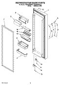 REFRIGERATOR DOOR PARTS Diagram and Parts List for 7GS2SHEXPQ04  Whirlpool Refrigerator