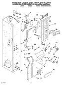 FREEZER LINER AND AIR FLOW Diagram and Parts List for KSSS42QKT00  KitchenAid Refrigerator