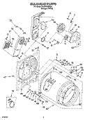 BULKHEAD PARTS, OPTIONAL PARTS (NOT INCLUDED) Diagram and Parts List for YLEN1000PQ0  Whirlpool Dryer