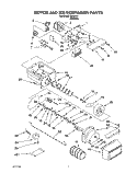 MOTOR AND ICE CONTAINER Diagram and Parts List for 3XRA711  Whirlpool Refrigerator