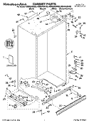 CABINET PARTS Diagram and Parts List for KSSS48QKT02  KitchenAid Refrigerator