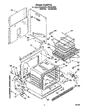 OVEN Diagram and Parts List for RS6305XYN4  Whirlpool Range
