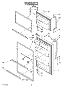 DOOR PARTS Diagram and Parts List for IT8WSKXRW02  Whirlpool Refrigerator
