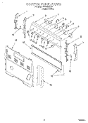 CONTROL PANEL Diagram and Parts List for 4RF302BXEQ1  Whirlpool Range