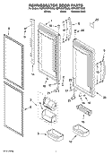 REFRIGERATOR DOOR PARTS Diagram and Parts List for KBFS25ETSS00  KitchenAid Refrigerator