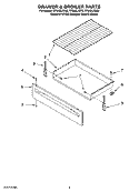 DRAWER & BROILER PARTS Diagram and Parts List for RF262LXSB2  Whirlpool Range