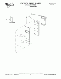 CONTROL PANEL PARTS Diagram and Parts List for MH1170XSS6  Whirlpool Microwave