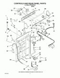 CONTROLS AND REAR PANEL PARTS Diagram and Parts List for WTW5530SQ0  Whirlpool Washer