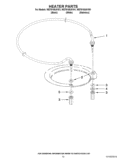 HEATER PARTS Diagram and Parts List for WDT910SAYM1  Whirlpool Dishwasher