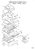REFRIGERATOR SHELF Diagram and Parts List for 3VED29DQEN00  Whirlpool Refrigerator