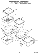 REFRIGERATOR SHELF PARTS Diagram and Parts List for GF6NFEXTY01  Whirlpool Refrigerator